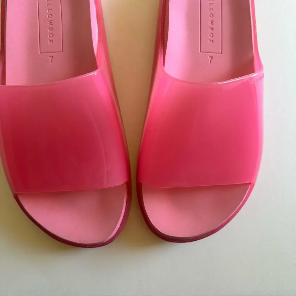 Yellowbox Hot Pink Platform Marana Jelly Slide sandals - Picture 3 of 11